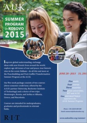 A.U.K. Summer Program 2015 in Kosovo