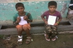 Volunteer with street children India
