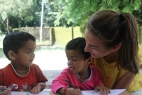 Volunteer teaching in Bangalore, Southern India.