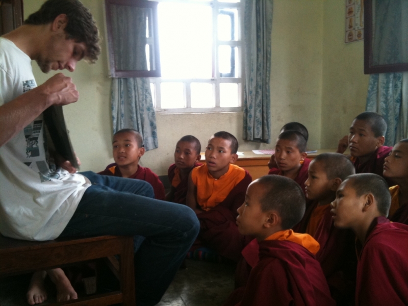 Teaching English at school in Nepal as a Volunteer