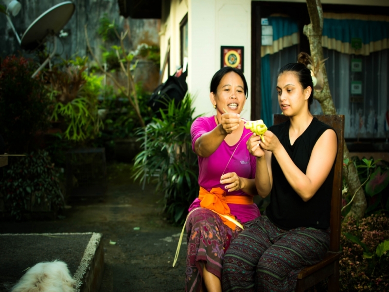 Stay with Local Balinese Village people at their home.