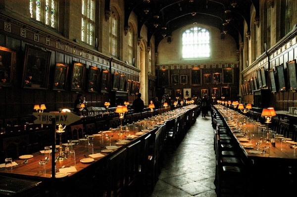 The dining room at Christchurch College, copyright CC user Moon Lee on Flickr