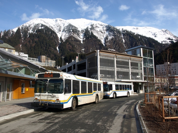 Juneau’s City Transit Main Street terminal and parking garage by CC user Kenneth J Gill on Flickr