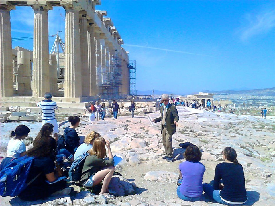 Class at the Parthenon
